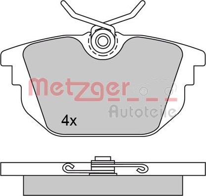 Metzger 1170497 - Bremžu uzliku kompl., Disku bremzes www.autospares.lv