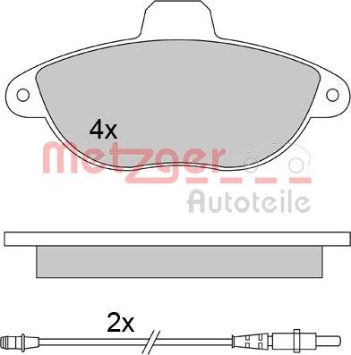 Metzger 1170455 - Brake Pad Set, disc brake www.autospares.lv