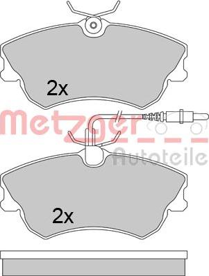 Metzger 1170456 - Brake Pad Set, disc brake www.autospares.lv