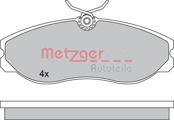 Metzger 1170451 - Bremžu uzliku kompl., Disku bremzes www.autospares.lv