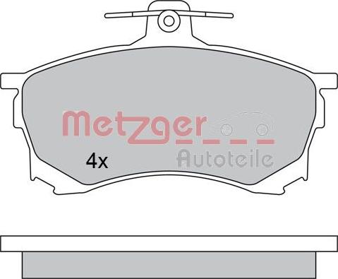 Metzger 1170453 - Brake Pad Set, disc brake www.autospares.lv