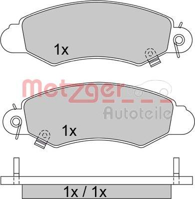 Metzger 1170457 - Bremžu uzliku kompl., Disku bremzes www.autospares.lv