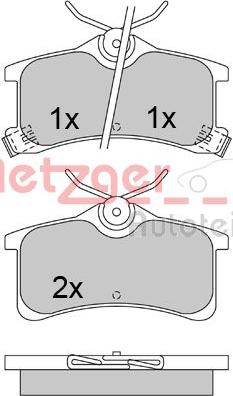 Metzger 1170463 - Bremžu uzliku kompl., Disku bremzes autospares.lv