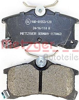 Metzger 1170463 - Bremžu uzliku kompl., Disku bremzes autospares.lv