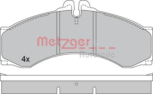 Metzger 1170400 - Тормозные колодки, дисковые, комплект www.autospares.lv