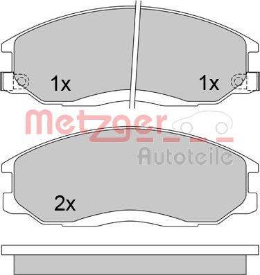 Metzger 1170402 - Brake Pad Set, disc brake www.autospares.lv