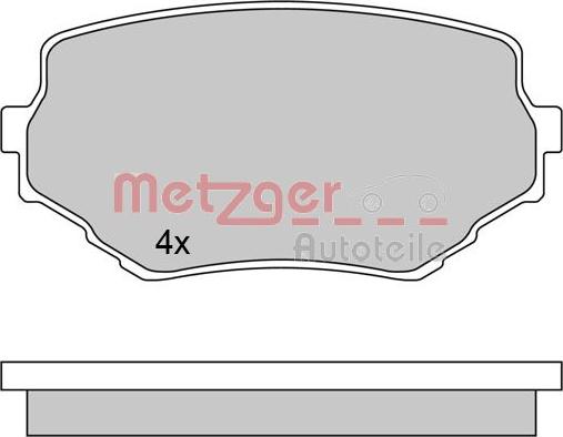 Metzger 1170415 - Тормозные колодки, дисковые, комплект www.autospares.lv