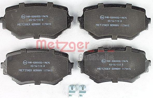 Metzger 1170415 - Bremžu uzliku kompl., Disku bremzes www.autospares.lv