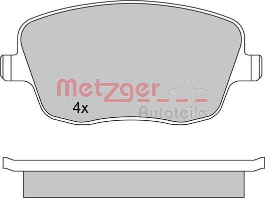 Metzger 1170417 - Bremžu uzliku kompl., Disku bremzes www.autospares.lv