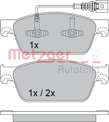 Metzger 1170484 - Bremžu uzliku kompl., Disku bremzes www.autospares.lv