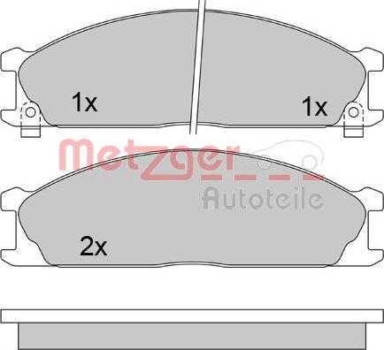 Metzger 1170488 - Bremžu uzliku kompl., Disku bremzes autospares.lv