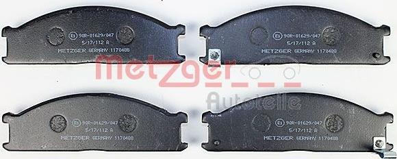 Metzger 1170488 - Bremžu uzliku kompl., Disku bremzes www.autospares.lv