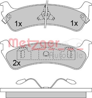 Metzger 1170434 - Bremžu uzliku kompl., Disku bremzes www.autospares.lv