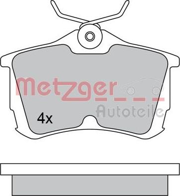 Metzger 1170435 - Brake Pad Set, disc brake www.autospares.lv