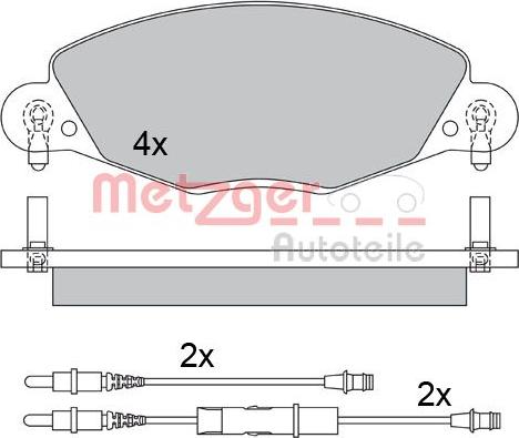 Metzger 1170437 - Bremžu uzliku kompl., Disku bremzes autospares.lv