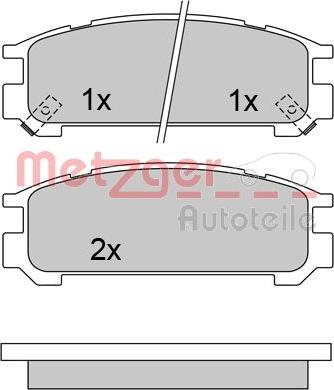 Metzger 1170429 - Bremžu uzliku kompl., Disku bremzes www.autospares.lv