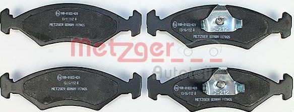 Metzger 1170426 - Bremžu uzliku kompl., Disku bremzes autospares.lv