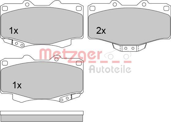 Metzger 1170428 - Bremžu uzliku kompl., Disku bremzes autospares.lv