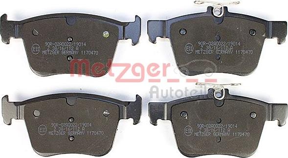 Metzger 1170470 - Тормозные колодки, дисковые, комплект www.autospares.lv