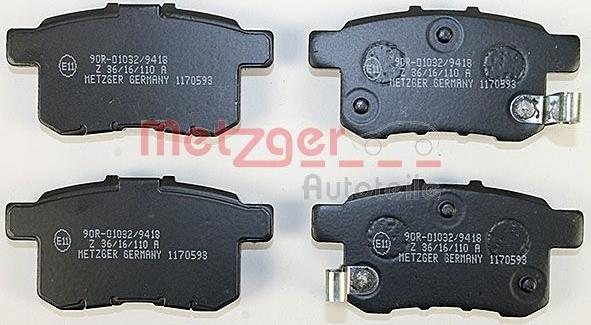 Metzger 1170593 - Bremžu uzliku kompl., Disku bremzes www.autospares.lv