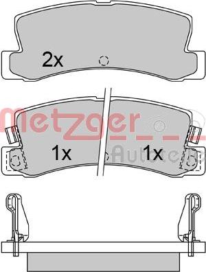 Metzger 1170546 - Brake Pad Set, disc brake www.autospares.lv