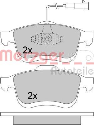 Metzger 1170542 - Тормозные колодки, дисковые, комплект www.autospares.lv