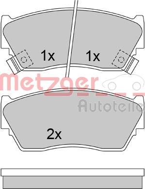 Metzger 1170547 - Brake Pad Set, disc brake www.autospares.lv