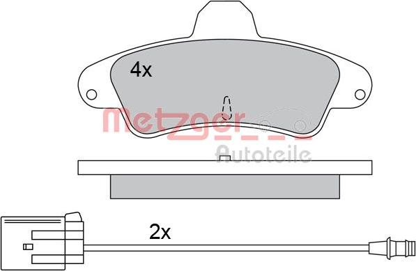 Metzger 1170550 - Bremžu uzliku kompl., Disku bremzes www.autospares.lv