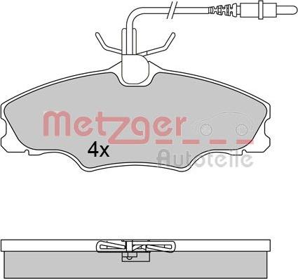 Metzger 1170552 - Bremžu uzliku kompl., Disku bremzes www.autospares.lv