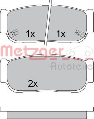 Metzger 1170557 - Bremžu uzliku kompl., Disku bremzes www.autospares.lv