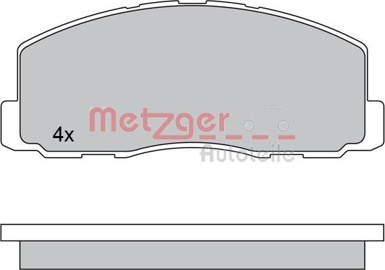 Metzger 1170569 - Brake Pad Set, disc brake www.autospares.lv