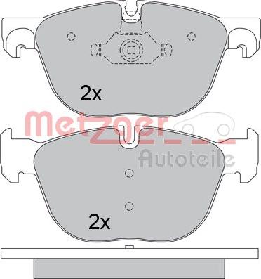 Metzger 1170562 - Тормозные колодки, дисковые, комплект www.autospares.lv