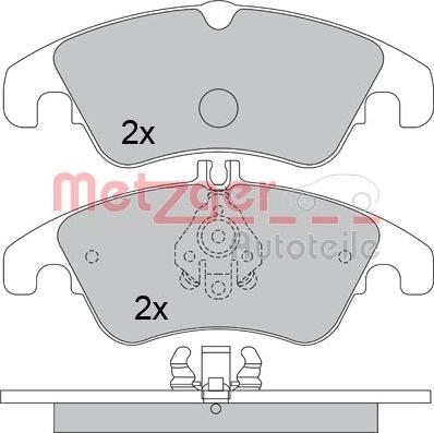 Metzger 1170509 - Bremžu uzliku kompl., Disku bremzes autospares.lv