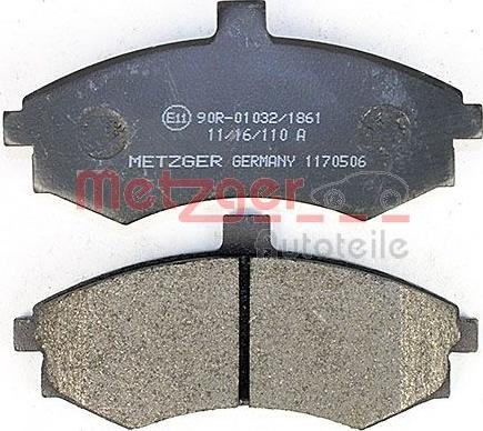 Metzger 1170506 - Bremžu uzliku kompl., Disku bremzes www.autospares.lv