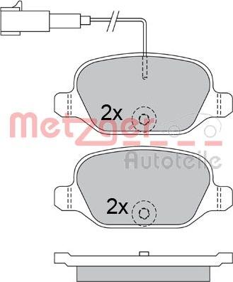 Metzger 1170500 - Bremžu uzliku kompl., Disku bremzes www.autospares.lv