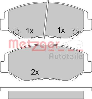 Metzger 1170507 - Bremžu uzliku kompl., Disku bremzes autospares.lv