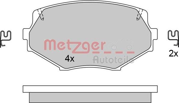 Metzger 1170515 - Bremžu uzliku kompl., Disku bremzes www.autospares.lv