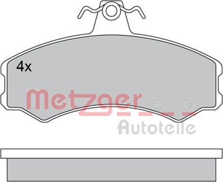 Metzger 1170512 - Тормозные колодки, дисковые, комплект www.autospares.lv