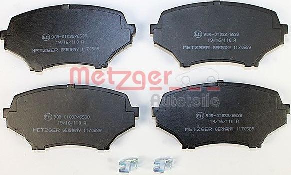 Metzger 1170589 - Bremžu uzliku kompl., Disku bremzes www.autospares.lv