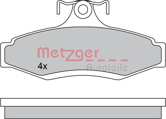 Metzger 1170581 - Тормозные колодки, дисковые, комплект www.autospares.lv