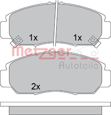 Metzger 1170536 - Brake Pad Set, disc brake www.autospares.lv