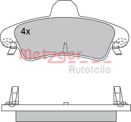 Metzger 1170531 - Bremžu uzliku kompl., Disku bremzes www.autospares.lv