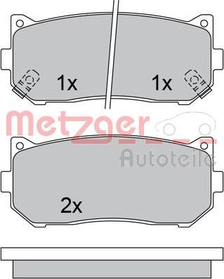 Metzger 1170533 - Brake Pad Set, disc brake www.autospares.lv