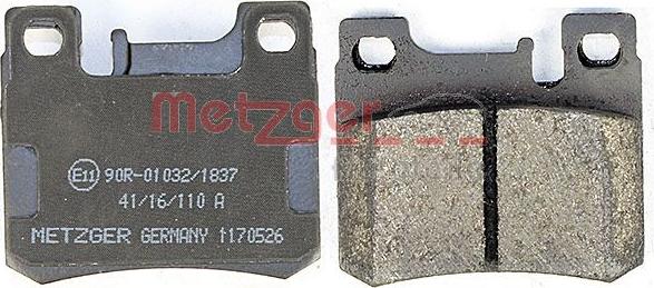 Metzger 1170526 - Bremžu uzliku kompl., Disku bremzes www.autospares.lv