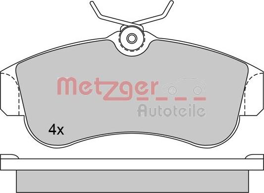 Metzger 1170574 - Bremžu uzliku kompl., Disku bremzes autospares.lv