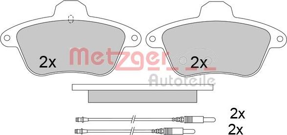 Metzger 1170575 - Bremžu uzliku kompl., Disku bremzes www.autospares.lv