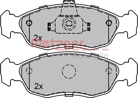 Metzger 1170578 - Brake Pad Set, disc brake www.autospares.lv