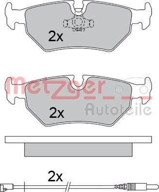 Metzger 1170572 - Bremžu uzliku kompl., Disku bremzes autospares.lv