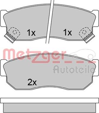 Metzger 1170641 - Brake Pad Set, disc brake www.autospares.lv