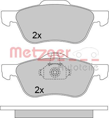 Metzger 1170650 - Bremžu uzliku kompl., Disku bremzes www.autospares.lv